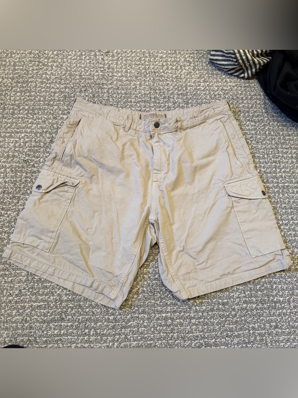 GUESS Men's Beige Cargo Shorts